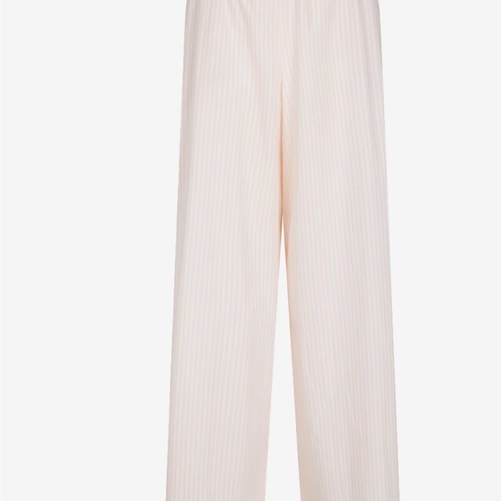 Express High Waisted Poplin Striped Pull On Wide Leg Pant | Size Small - Picture 2 of 13